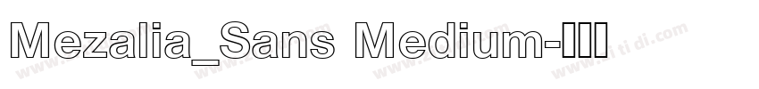 Mezalia_Sans Medium字体转换